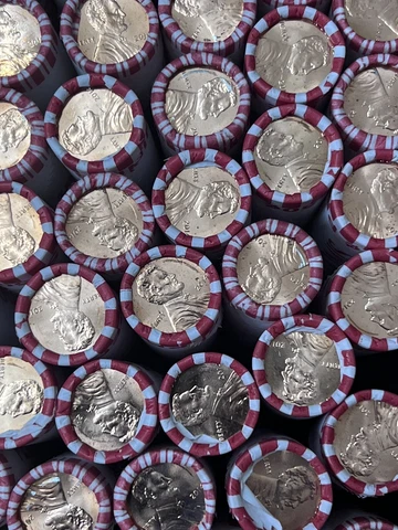 Bank Wrapped Roll of 2014 P Shield Pennies Brilliant Uncirculated Heads/Heads Cover