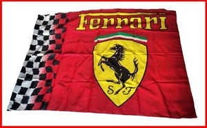 Ferrari Flagge Großformat 92 x 128 cm Ferrari Stall gelber Schriftzug - Bild 1 von 1