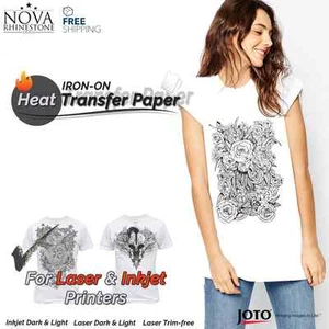 Papel de transferencia de calor para planchar con láser e inyección de tinta para tela clara y oscura ENVÍO GRATUITO - Imagen 1 de 12