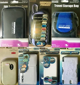 NINTENDO DS LITE HÜLLE KUNSTSTOFFHÜLLE STOFF HÜLLE WEISS BLAU SCHWARZ NDS HART - Bild 1 von 7