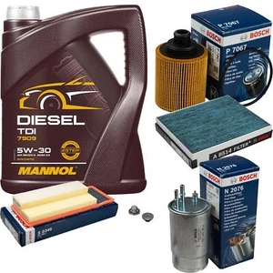 BOSCH inspektionspaket 5 L MANNOL DieseL TDI 5W-30 für Fiat Doblo Kasten/Kombi - Bild 1 von 12