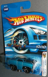 Hot Wheels 2005 #040 Blings #10 of 10 First Editions '67 1967 Chevy II Blue 5SPs - Bild 1 von 2