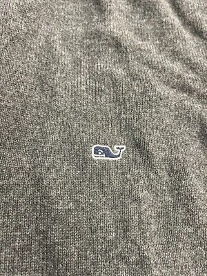VINEYARD VINES Men's PALM BEACH Cashmere Blend 1/4 Zip GRAY Sweater Sz MEDIUM - Image 1 of 4