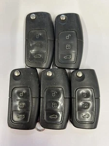 5 X FORD 3 BUTTON REMOTE FLIP KEYS FIESTA FOCUS MONDEO ETC!! JOBLOT TESTED - Picture 1 of 3