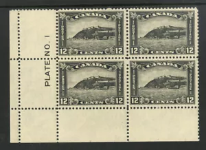 M6642 Canada 1930 SG300 - 12c grey black bottom left corner PLATE (1) block of 4 - Picture 1 of 1