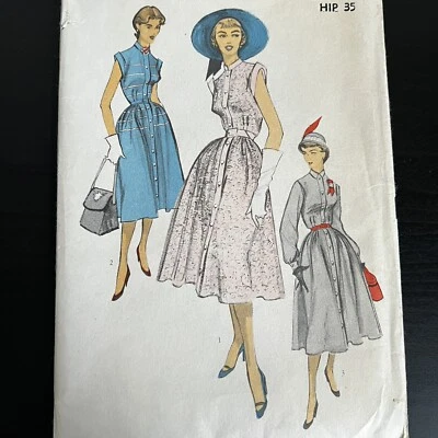 Vintage 1950s Advance 5849 Stand Up Collar Shirtdress Sewing Pattern 14 XS UNCUT - Image 1 of 4