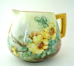 Vintage Hohenberg Ware handbemalter Krug signiert Welch 20er Jahre Bayern Floral - Bild 1 von 6