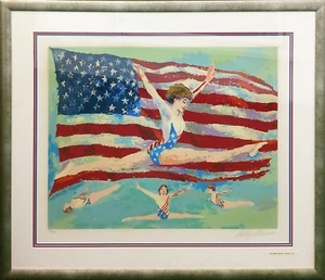 LEROY NEIMAN "GOLDEN GIRL" 1985 | OLYMPICS | HAND SIGNED PRINT | OTHERS AVAIL - Picture 1 of 4