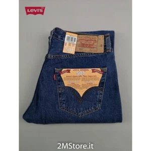 LEVI'S jeans LEVIS 501 Original Fit 501.01.14 blu classic denim Dritto Vintage - Afbeelding 1 van 7