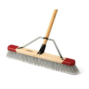Harper Push Broom Indoor Steel Brace Hardwood Head Resists Warping 24 in. Width - Picture 1 of 5