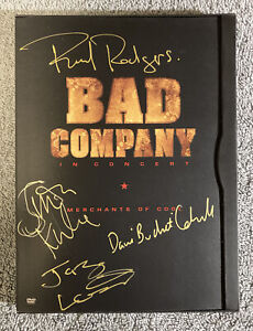 BAD CO. In Concert Autographed Merchants Of Cool DVD Rodgers, Kirke LOOK!