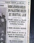 Jews JEWISH Insurgency in Mandatory Palestine Emergency Zionists 1947 Newspaper