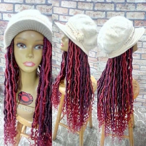 Three Tones Distressed Locs Headwarmer Wig Cap. 30 Inches (XMAS SALES) - Picture 1 of 12