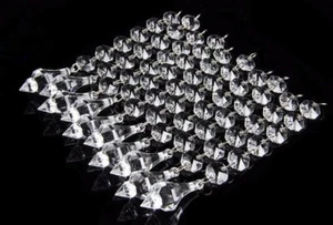 100Pcs Octagona Acrylic Crystal Beads Curtain DIY Garland Strand Shimmer Curtain - Picture 1 of 5