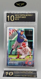 2015 Topps Series 1 Chicago Cubs JAVIER BAEZ #315 rookie RC graded mint LRG 10 - Picture 1 of 2
