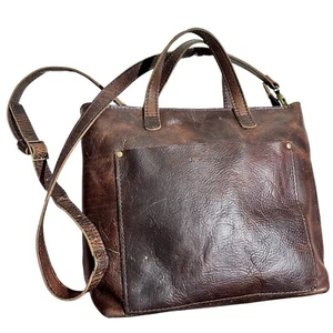 Portland Leather Goods Bag Messenger Crossbody Buckle Strap Shoulder Hand Made - Picture 1 of 24