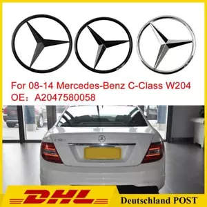 Für Mercedes Benz C Klasse W204 11-14 Hinten Kofferraum Emblem 82mm Glanz Matt - Bild 1 von 12