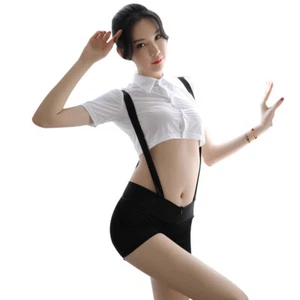 Mono de profesor Uniforme Disfraz Juegos con disfraces Lencería sexy Estudiante Secretaria - Imagen 1 de 6