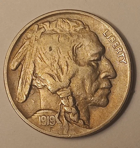 1919 Two Feathers Buffalo Nickel EF Cover