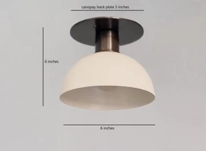 Mount Light 1 Small Light Flush  - Modern Black Brass Vanity Light Kitchen Light - Picture 1 of 8