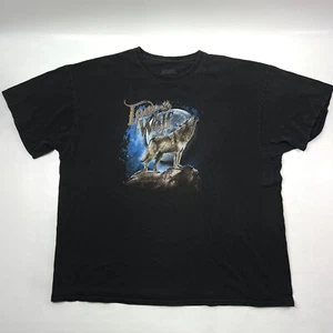 Lone Wolf Graphic Faded-Black T-Shirt Lifestyle Classics Casual Men’s Size 2XL - Picture 1 of 7