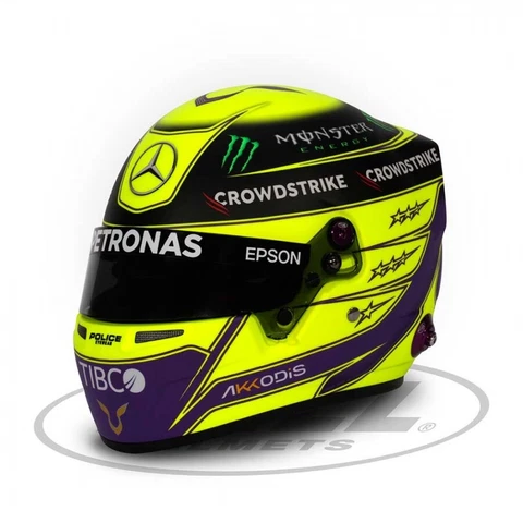 2022 Lewis Hamilton Mercedes AMG 1:2 Scale Replica Helmet Cover