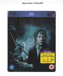 THE HOBBIT : AN UNEXPECTED JOURNEY - UK EXCLUSIVE BLU RAY STEELBOOK - NEW - Picture 1 of 7