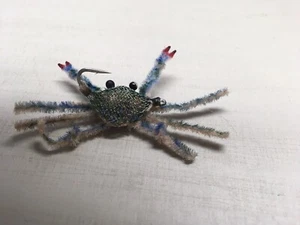Saltwater Flies,Flexo Crab Blue Crab Size 4 Permit,bonefish,drum,snook - Picture 1 of 6