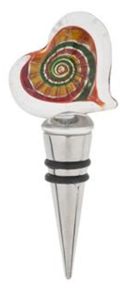 Ganz Винная Бутылка Топпер Разноцветное Стеклянное Сердце - Изображение 1 из 1