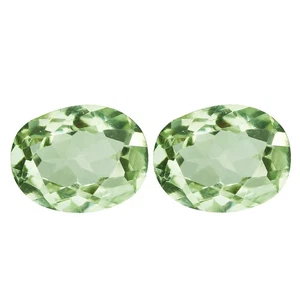 3.14Ct IF  *Ultra Rare* 2 Pcs Pair  8.1 x 5.9mm  AAA Yellowish Green Sillimanite - Picture 1 of 5