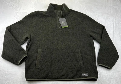 Alphine Design Retreat Qtr Snap Fleece Forest Night Heather Men Large - Image 1 of 4
