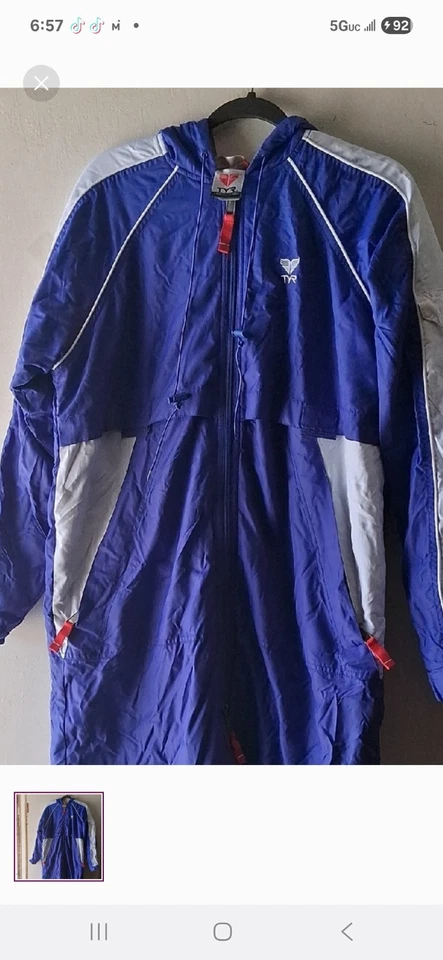 Blue and White Hooded Tracksuit - Image 1 of 1