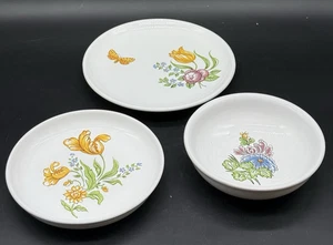 Germany Karlsruhe Staatliche Majolika Manufaktur Ceramic Bowl Plates x3 - Picture 1 of 17