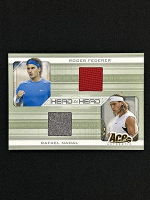 Dual Relic- 2007 Ace Authentic #HH-6- Roger Federer/Rafael Nadal Head To Head GU - Image 1 of 2