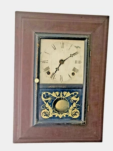Early 1865 Forestville Gilded Wood Front WALL Clock For J.C. Brown On Glass - Picture 1 of 14