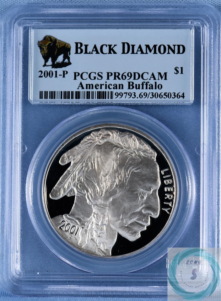 2001-P American Buffalo Commemorative Silver Dollar PCGS PR69DCAM - Image 1 of 4