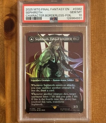 PSA 10 | Sephiroth Fabled SOLDIER, M 0382, Foil, MTG Final Fantasy FFVII FIN - Image 1 of 2
