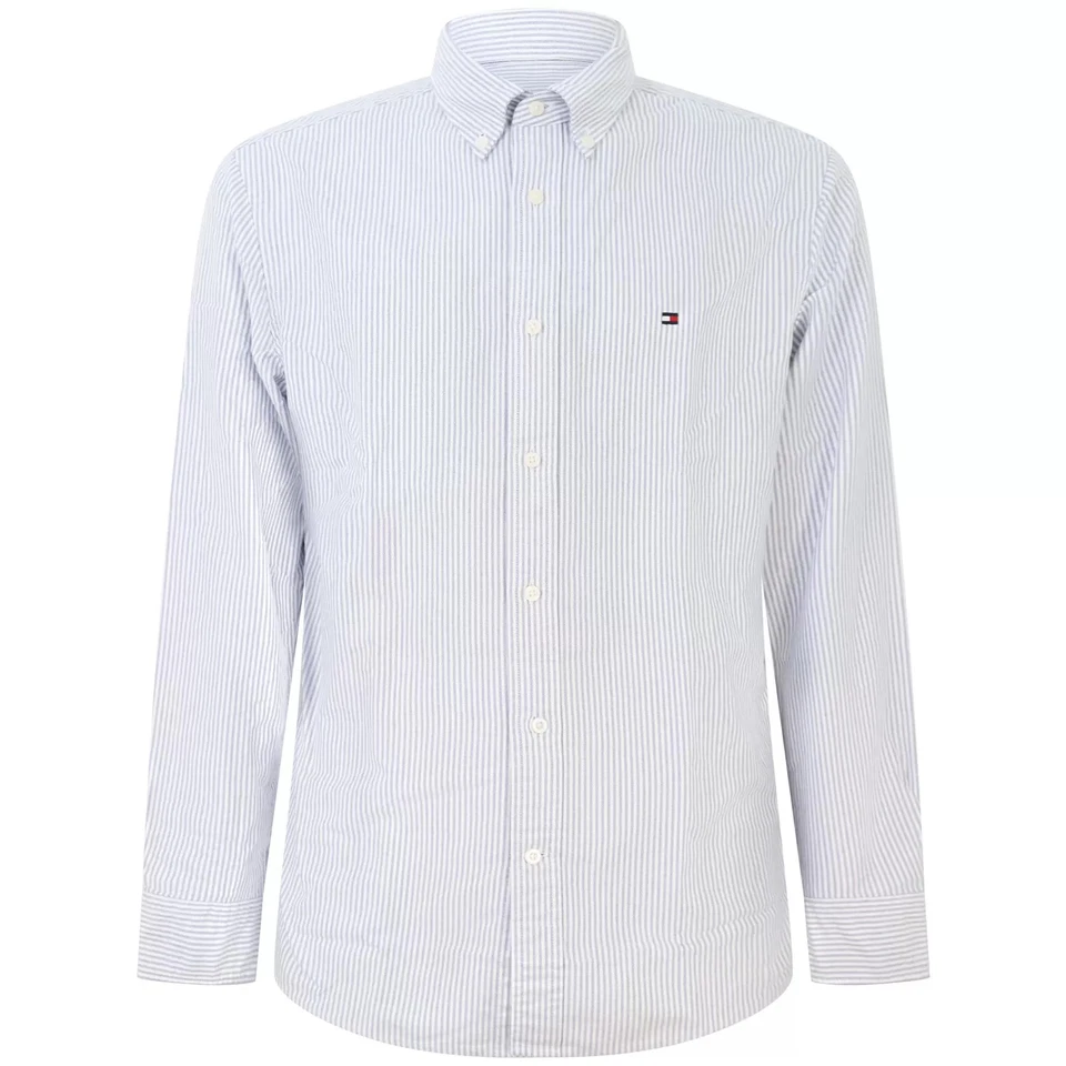 TOMMY HILFIGER - Camicia a righe celeste  per uomo - Immagine 1 di 1