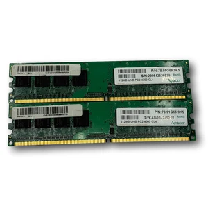 (Used) Apacer 78.91G66.9K5 240-Pin DDR2 RAM DIMM Memory PC2-4300 CL4 Lot of 2 D2 - Picture 1 of 1