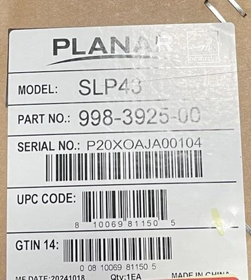 New Planar SLP43 43" 4K LCD Display 998-3925-00 Signage Display - Image 1 of 4