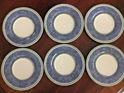 VILLEROY & BOCH ~ Seis (6) Switch 3 platos de pan y mantequilla Costa ~ 6 7/8" Foto 1 de 4