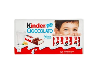 Barritas de Chocolate Kinder 200g - Pack de 16 (80 Barritas) - Chocolate Premium UE Foto 1 de 4