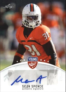 B5874- 2012 Leaf Young Stars borrador autógrafos #SS1 Sean Spence automático - casi nuevo-como nuevo - Imagen 1 de 2