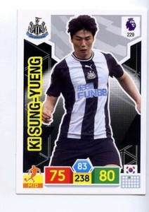 (Jg8923) Panini Adrenalyn XL,NEWCASTLE UNITED,KI SUNG-YUENG,2019/20 #229