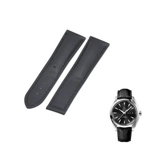 21mm Black Leather Watch Strap For Omega Seamaster Aqua Terra 231.13.43.22.01.00 - Picture 1 of 7