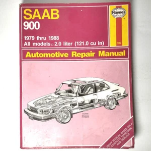 Haynes 980 Saab 900 1979-88 All Models 2.0 Liter Automotiver Repair Manual - Imagen 1 de 6
