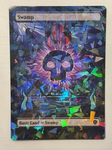 Swamp FOIL Dominaria RARE! Basic Land MAGIC THE GATHERING CARD Shattered Glass - Picture 1 of 2