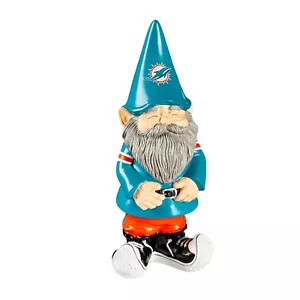 Empresas de hoja perenne de 11" de altura de los Miami Dolphins NFL Garden Gnome - Imagen 1 de 2