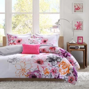 Intelligent Design Comforters 5-Pcs Pink Microfiber King/Cal King Floral Cottage - Picture 1 of 12