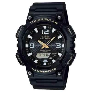 Casio Watch AQS810W-1B CASIO GENTS DUO SOLAR Black Resin Band 100m WR RRP $169 - Picture 1 of 3